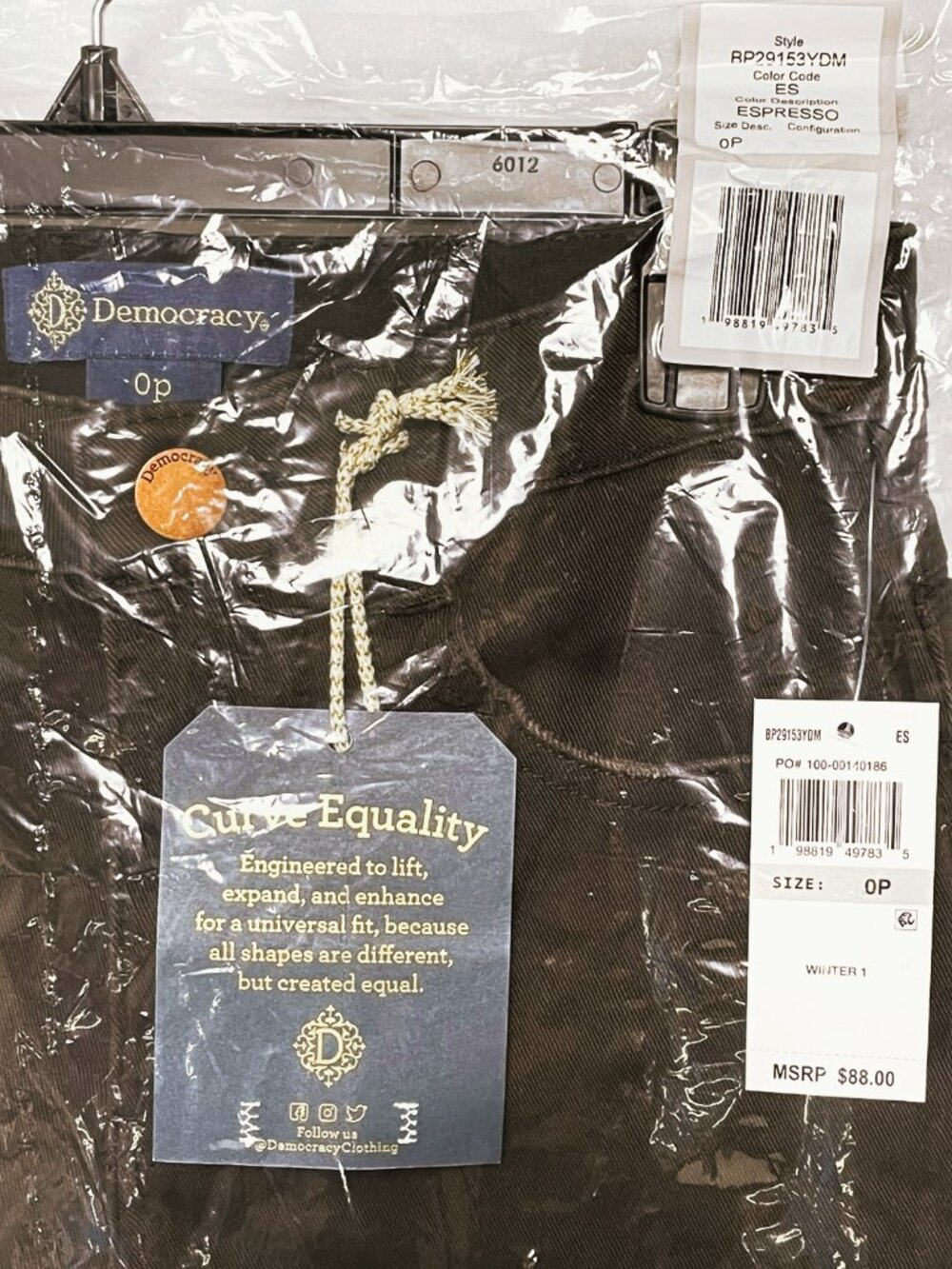 Democracy AbSolution High Rise Itty Bitty Bootcut Rhinestone Jeans 0P NWT - Picture 5 of 7